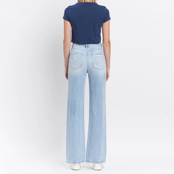 029 - 90'S Vintage Super High Rise Flare Jeans in  Western Promise - Picture 4 of 4